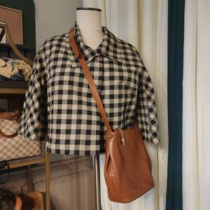 GUCCI BROWN LEATHER SMALL CROSSBODY BAG